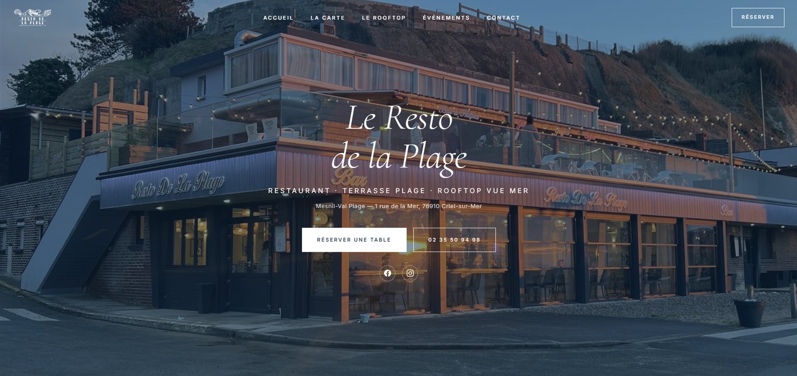 Le nouveau site du Resto de la Plage